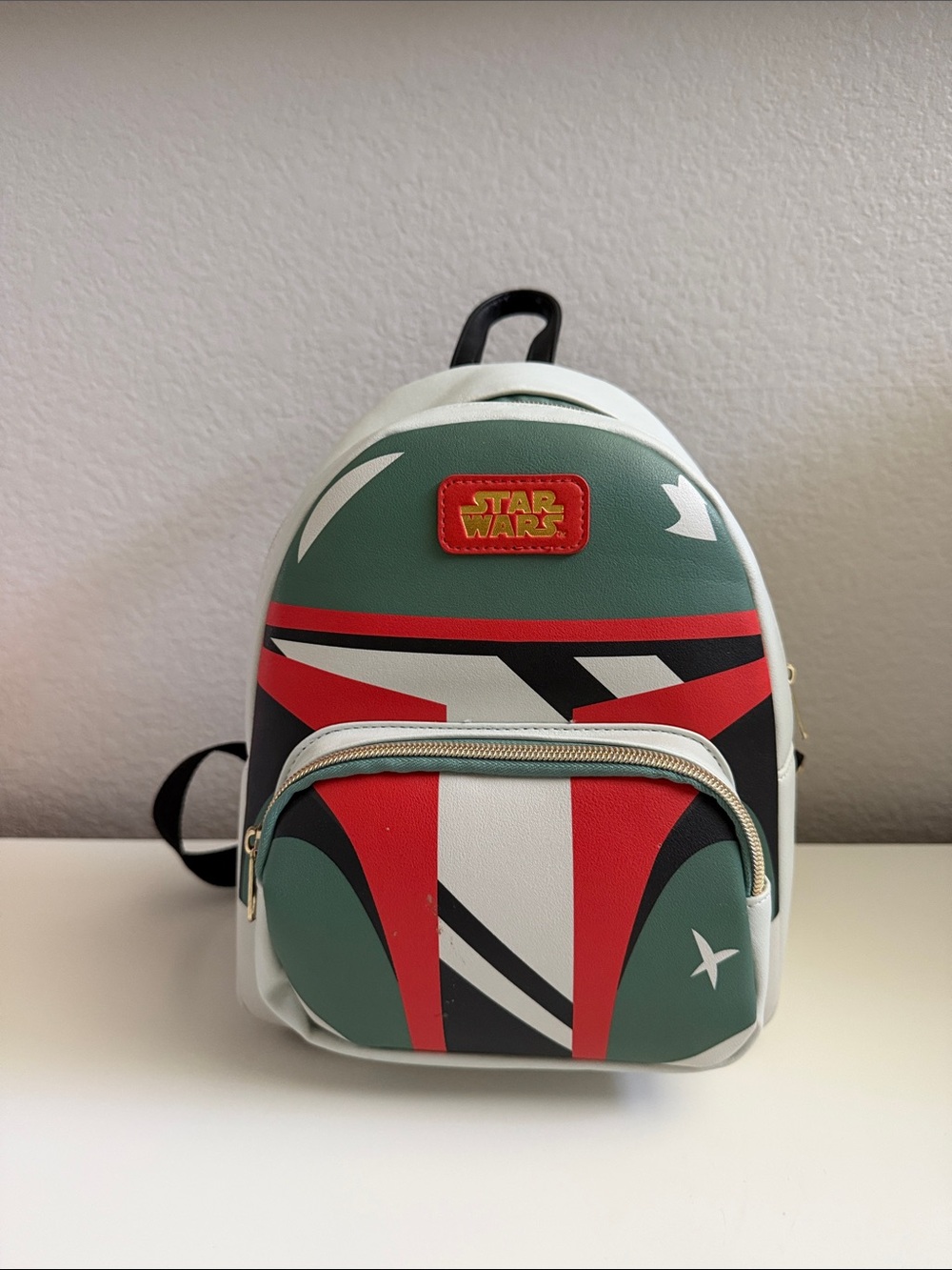 Star Wars Green, Red & White Boba Fett Mini Backpack